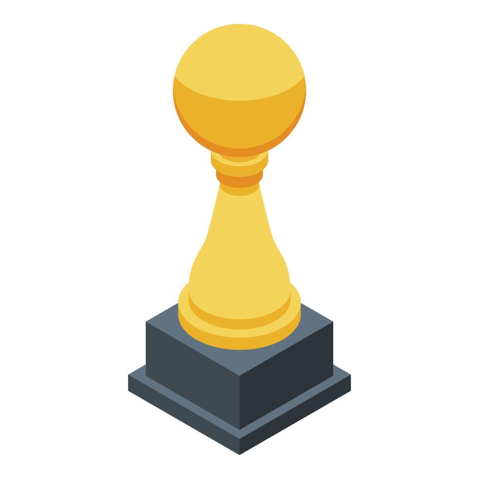 Basketball gold cup icon, isometric style vector