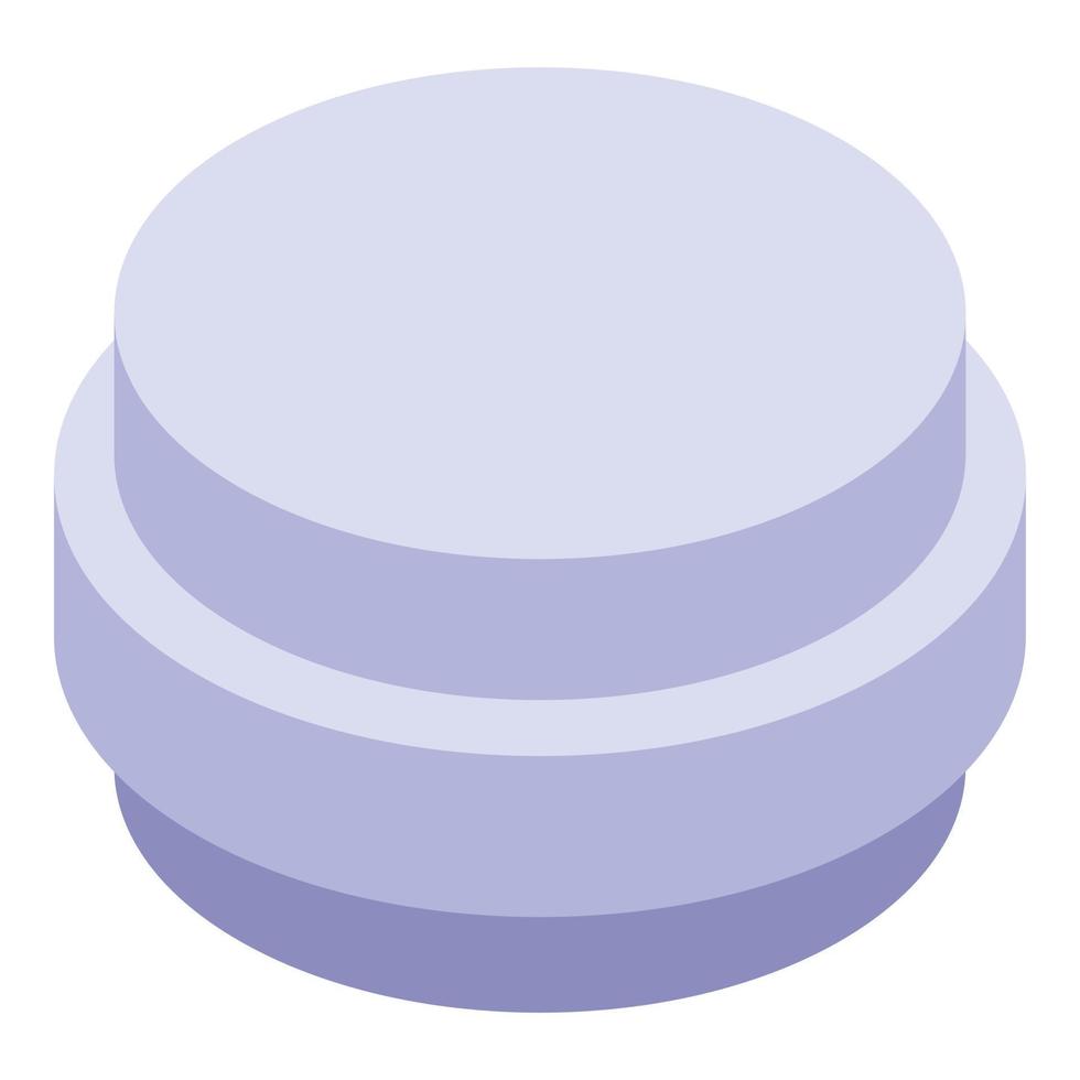 Antibiotic tablet icon, isometric style vector