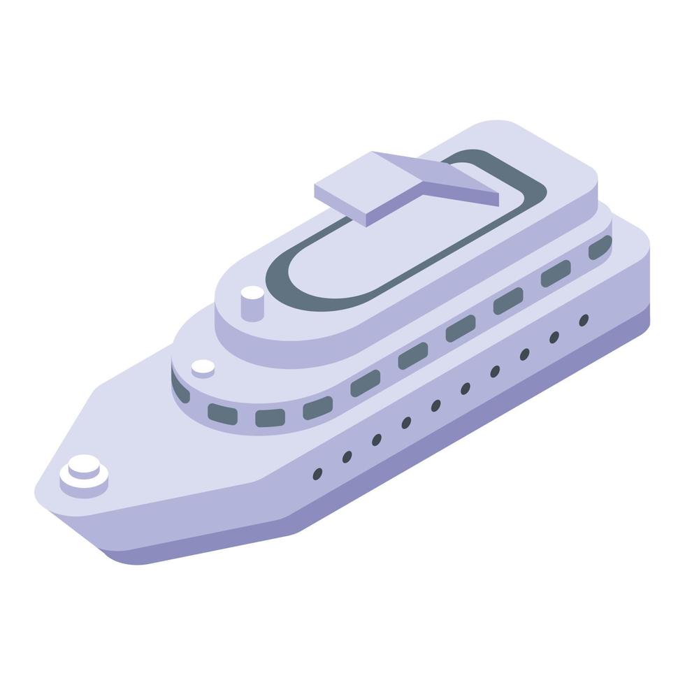 Cruise yacht icon, isometric style vector