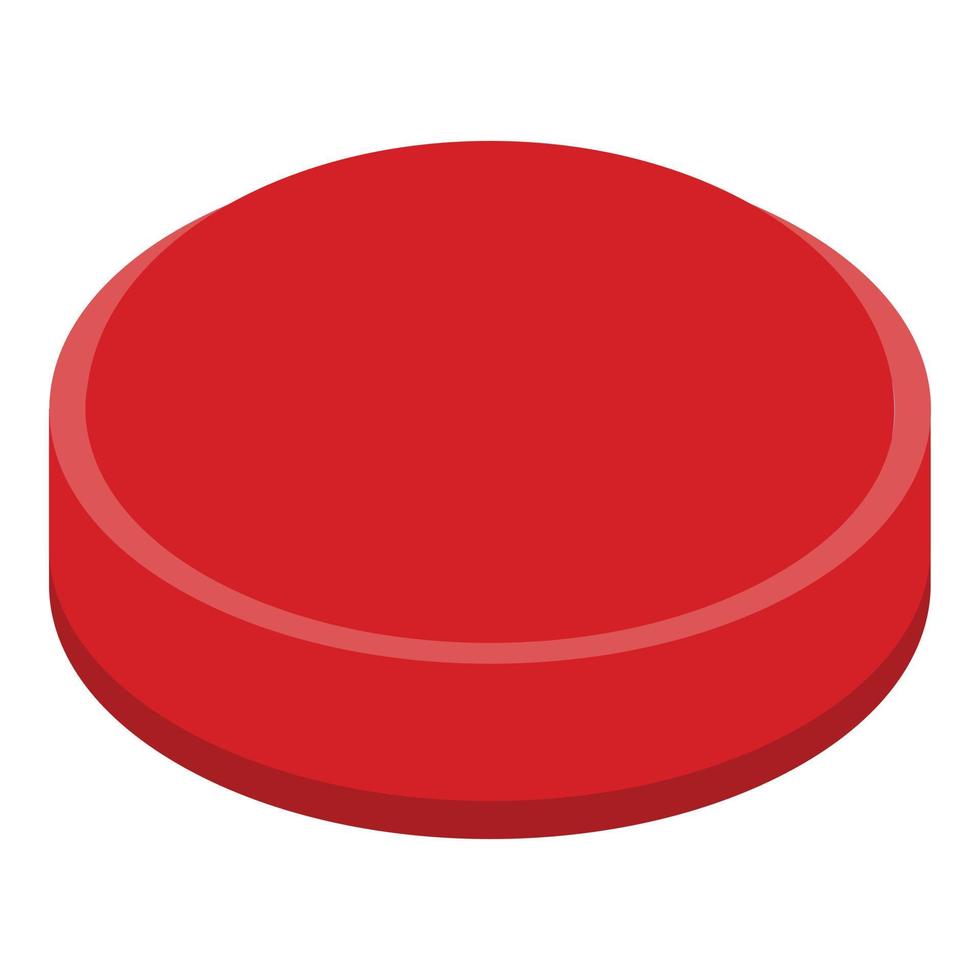 Chemical red pill icon, isometric style vector