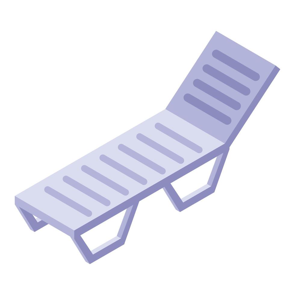 Beach chair icon, isometric style vector