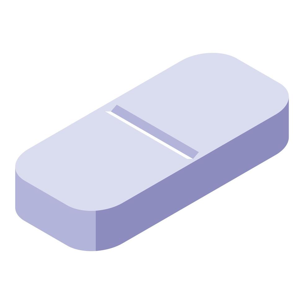 Tablet pill icon, isometric style vector