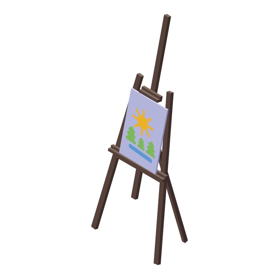 Easel icon, isometric style vector