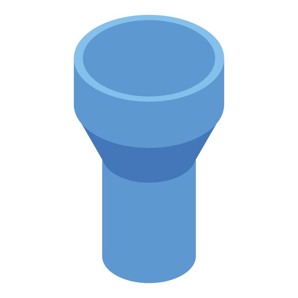 Blue gutter icon, isometric style vector