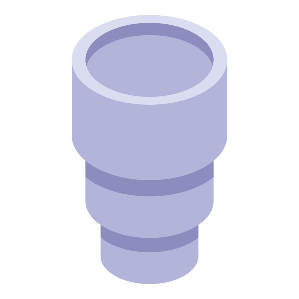 Rain gutter icon, isometric style vector