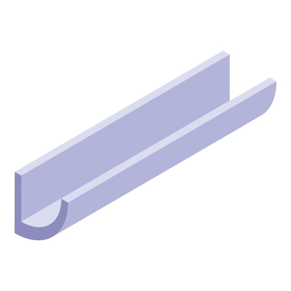 Roof gutter icon, isometric style vector