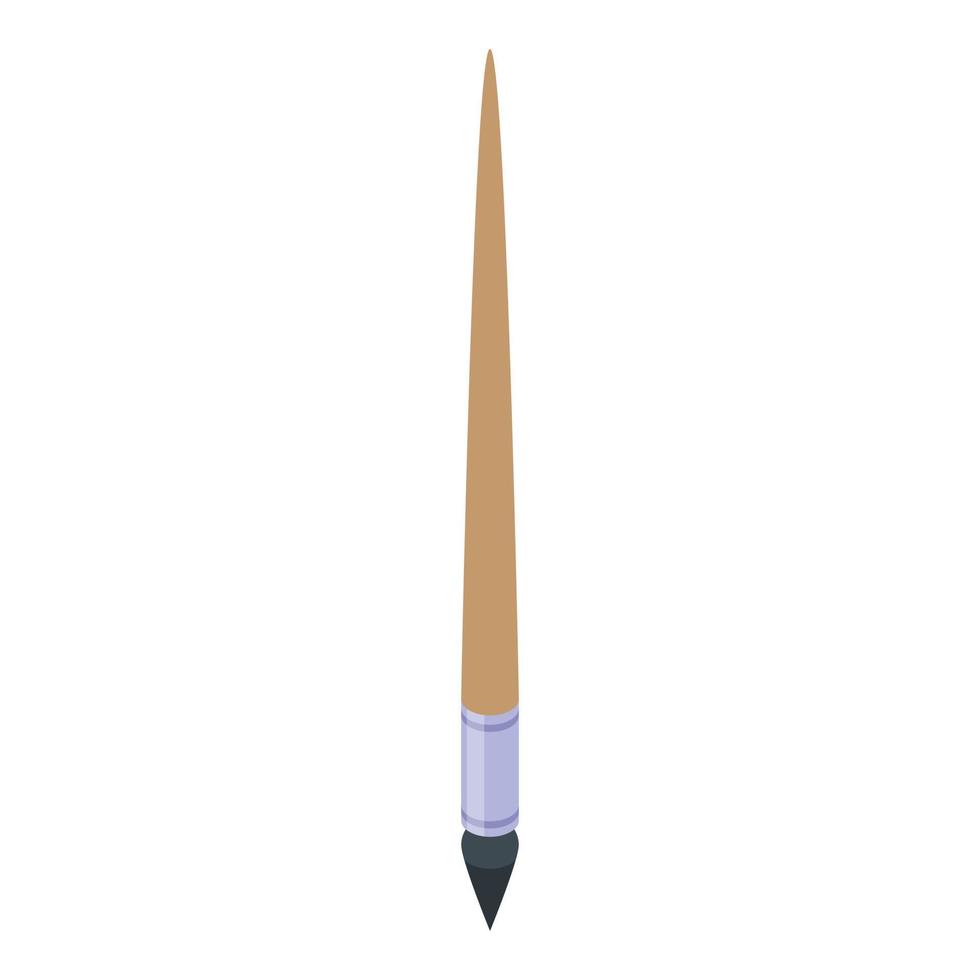 Paintbrush icon, isometric style vector