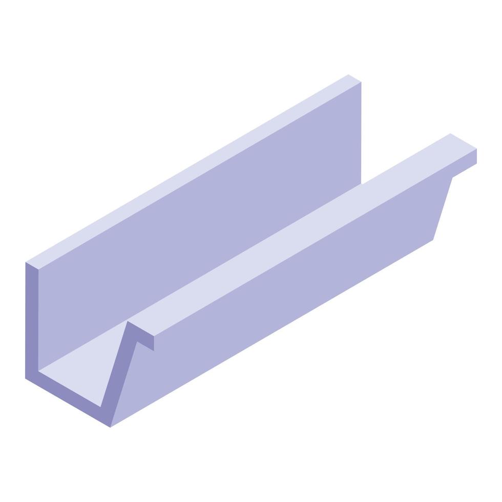 Wall roof gutter icon, isometric style vector