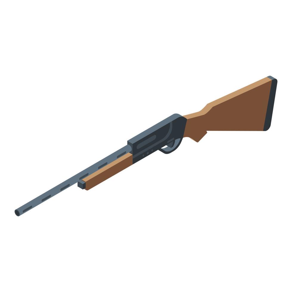 Rifle icon, isometric style vector