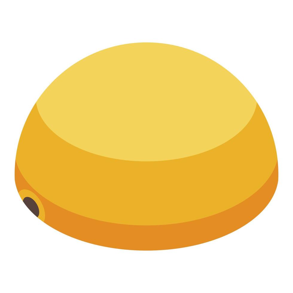 Half apricot icon, isometric style vector