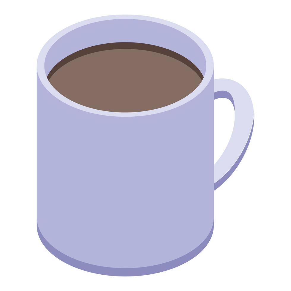 Architect tea mug icon, isometric style vector