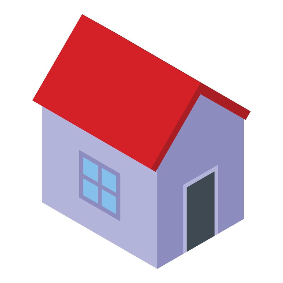 Architect house icon, isometric style vector