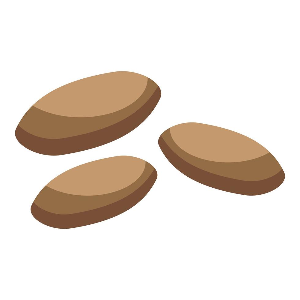 Brown rice icon, isometric style vector