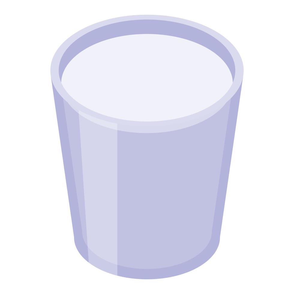 Soursop glass juice icon, isometric style vector
