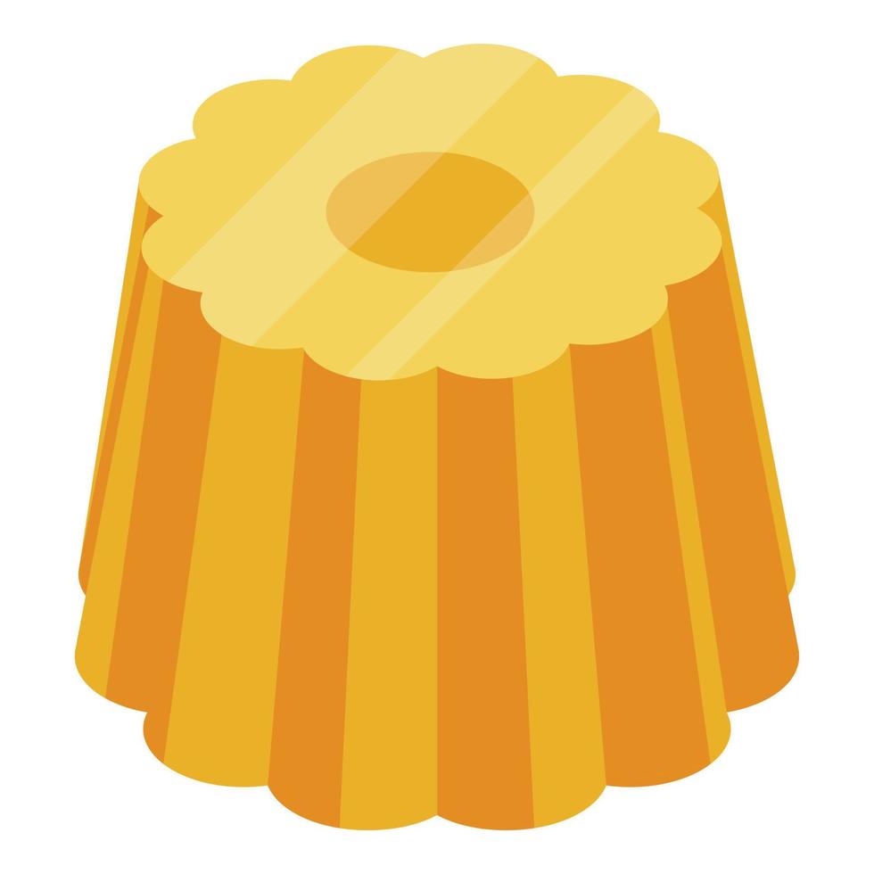 Apricot jelly icon, isometric style vector