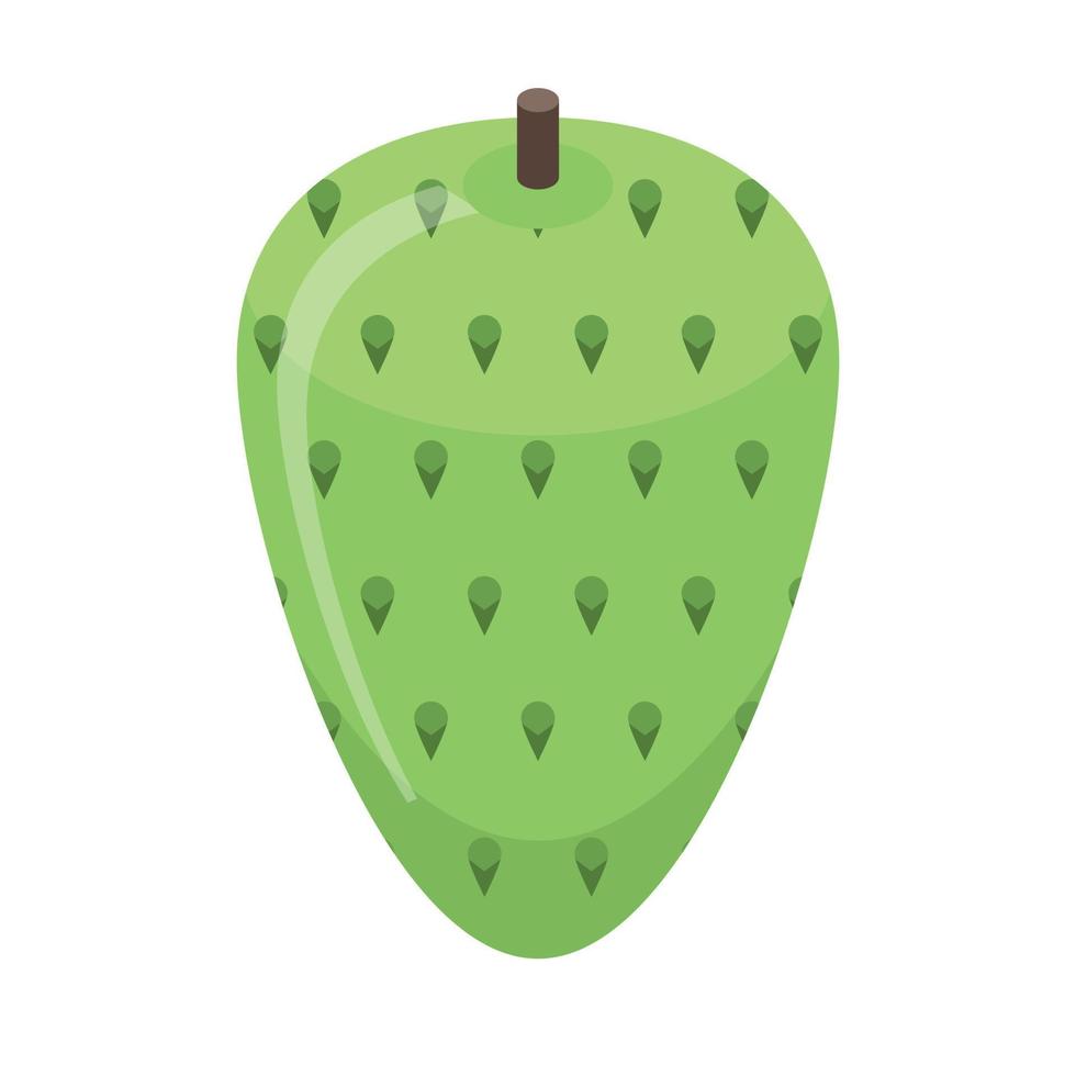 Whole soursop icon, isometric style vector