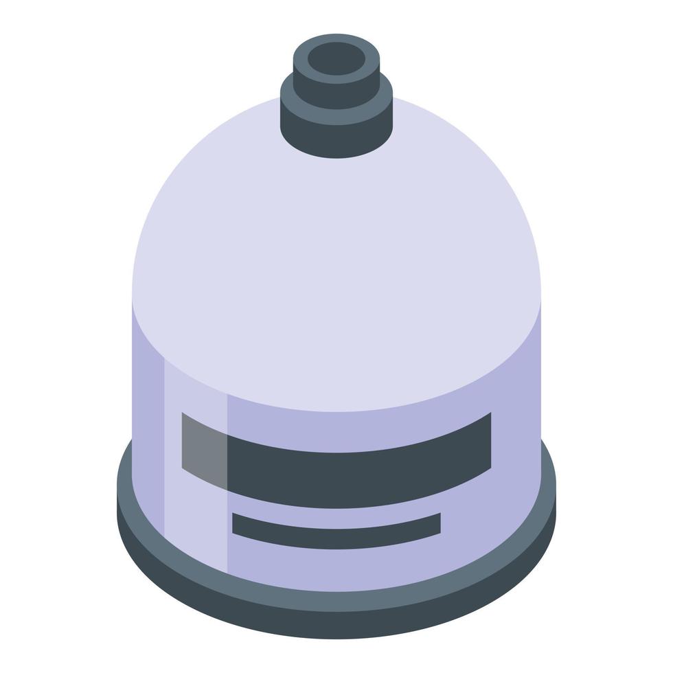 Gas cylinders bottle icon, isometric style vector