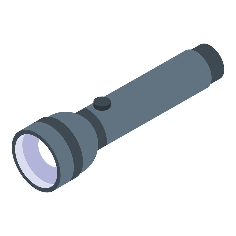 Police flashlight icon, isometric style vector