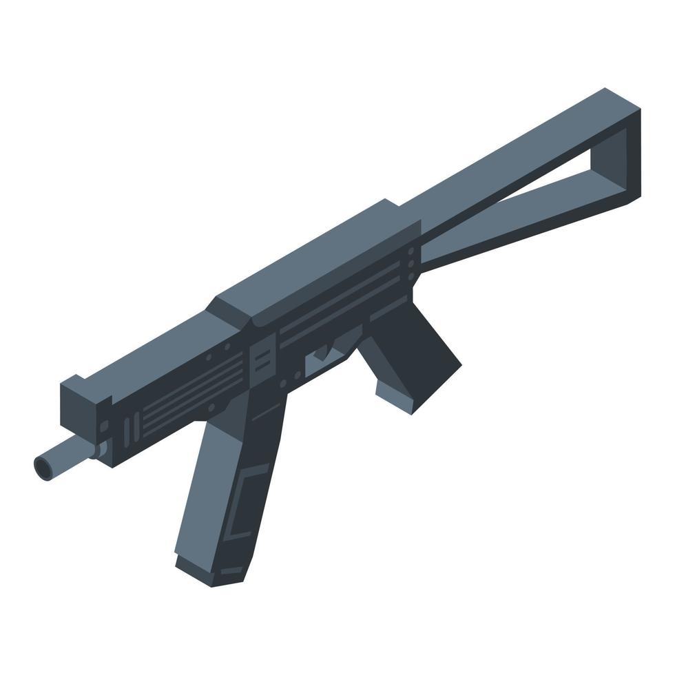 Police assault rifle icon, isometric style vector