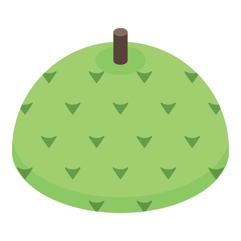 Soursop fruit icon, isometric style vector