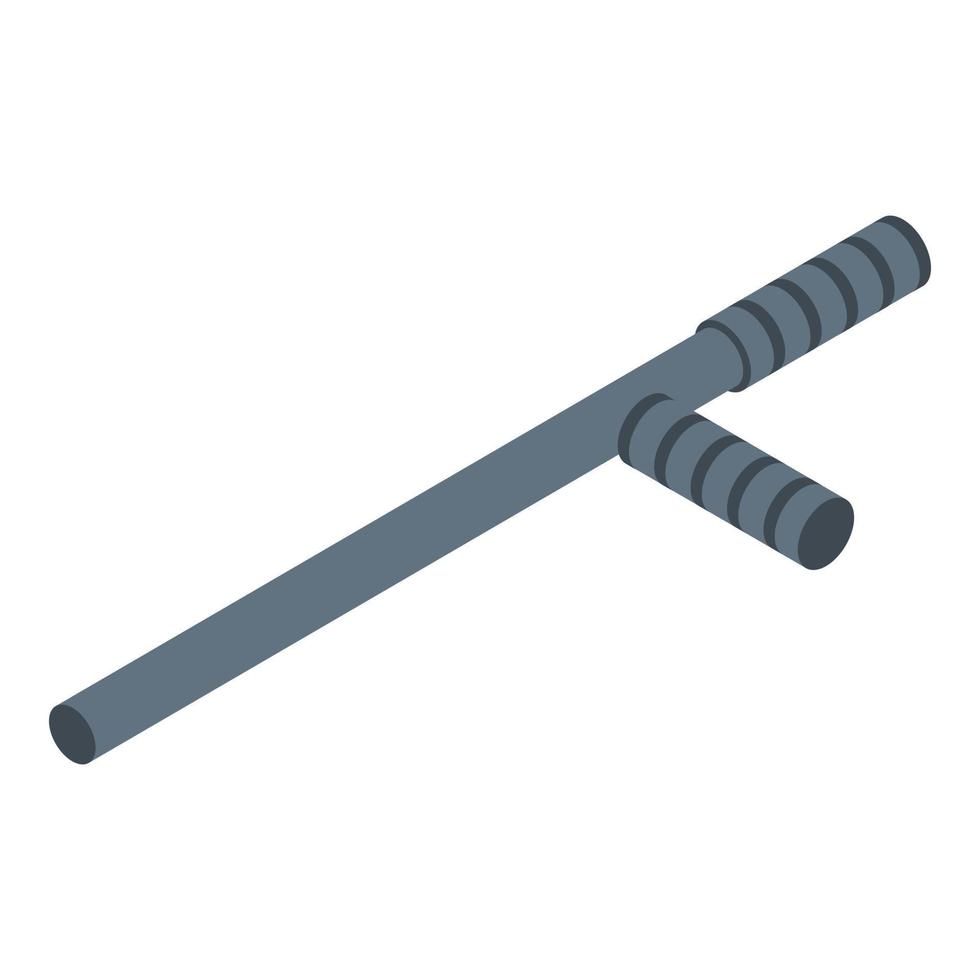 Police baton icon, isometric style vector