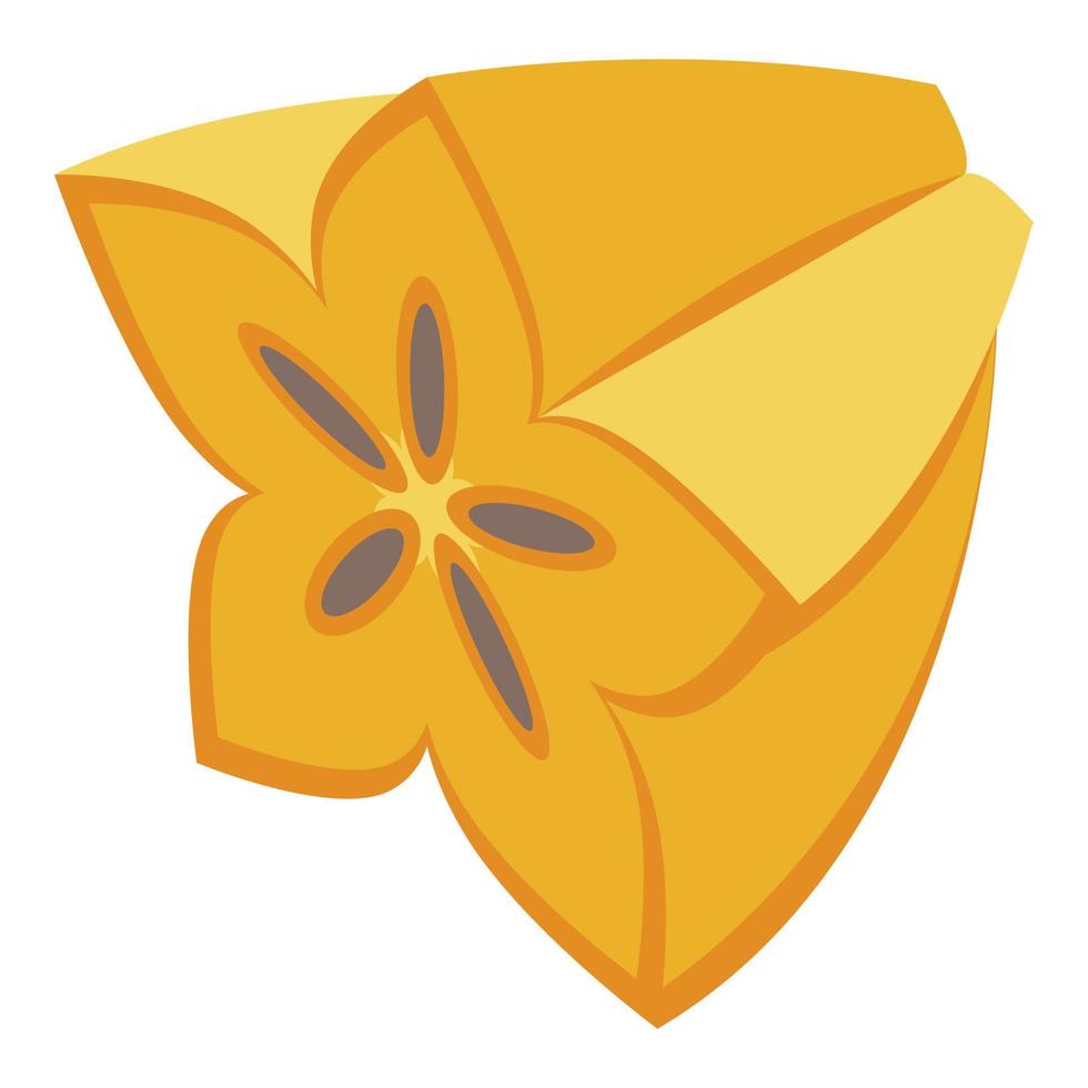 Half carambola icon, isometric style vector