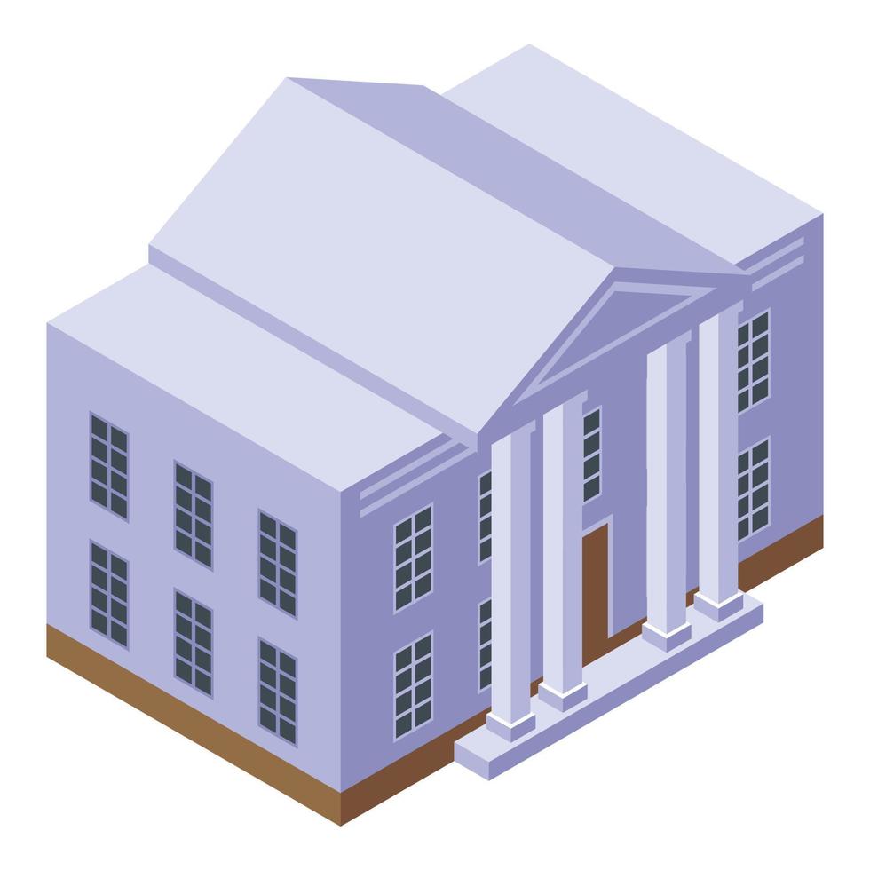 City theatre building icon, isometric style vector