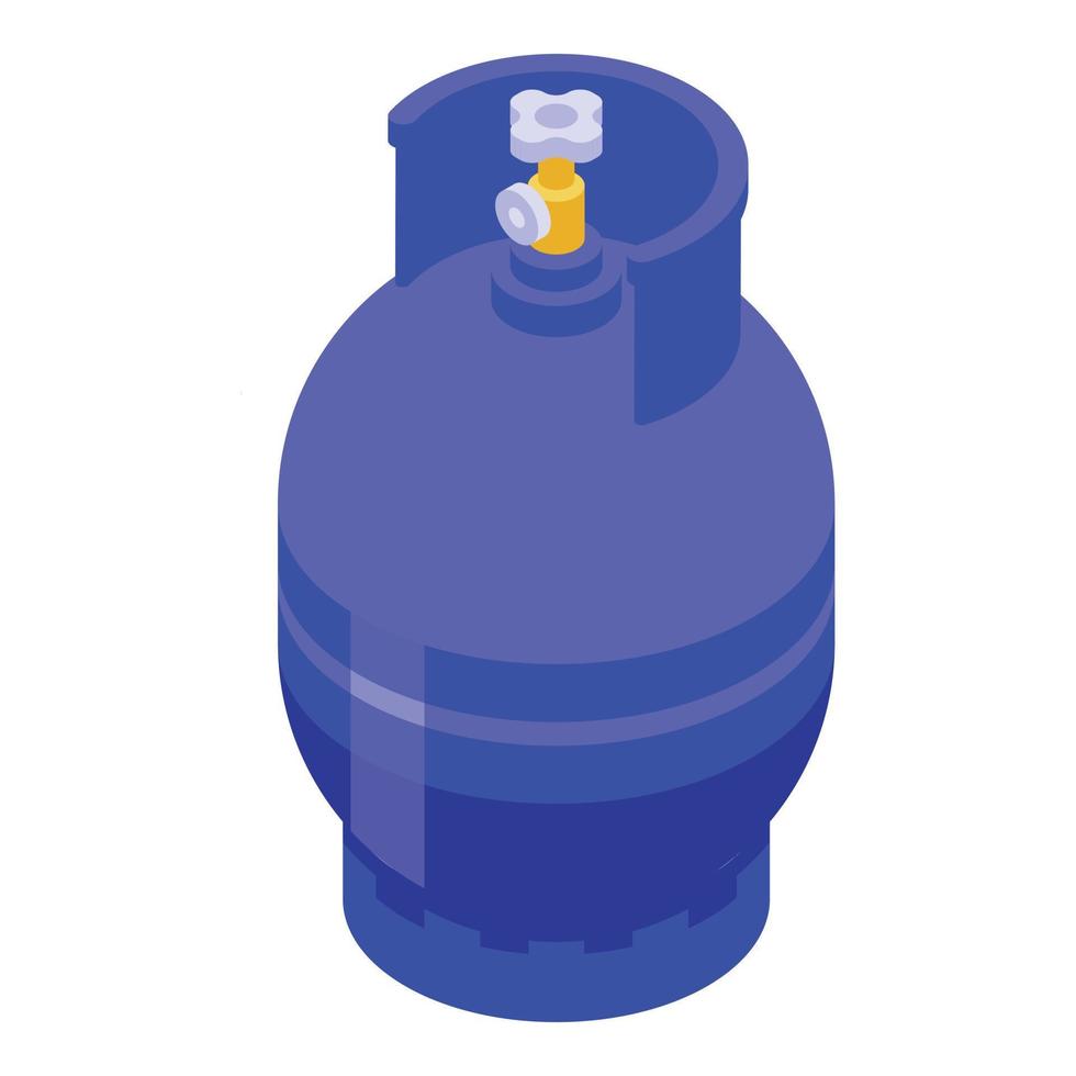 Propane gas cylinders icon, isometric style vector