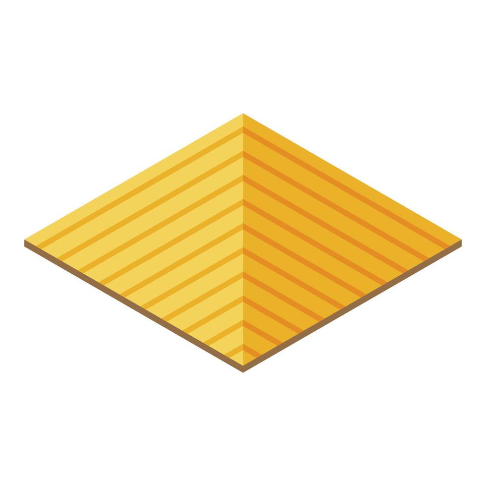 icono de techo amarillo, estilo isométrico vector