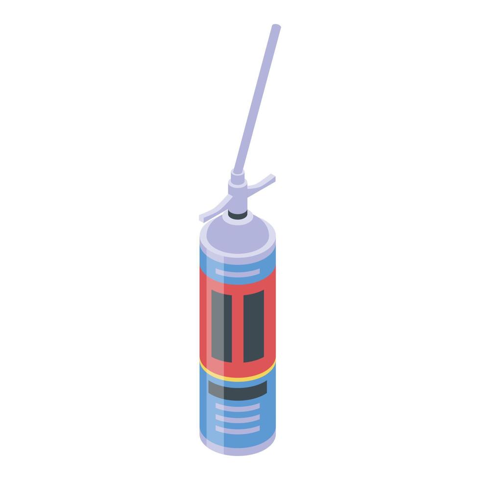 Polyurethane foam tube icon, isometric style vector