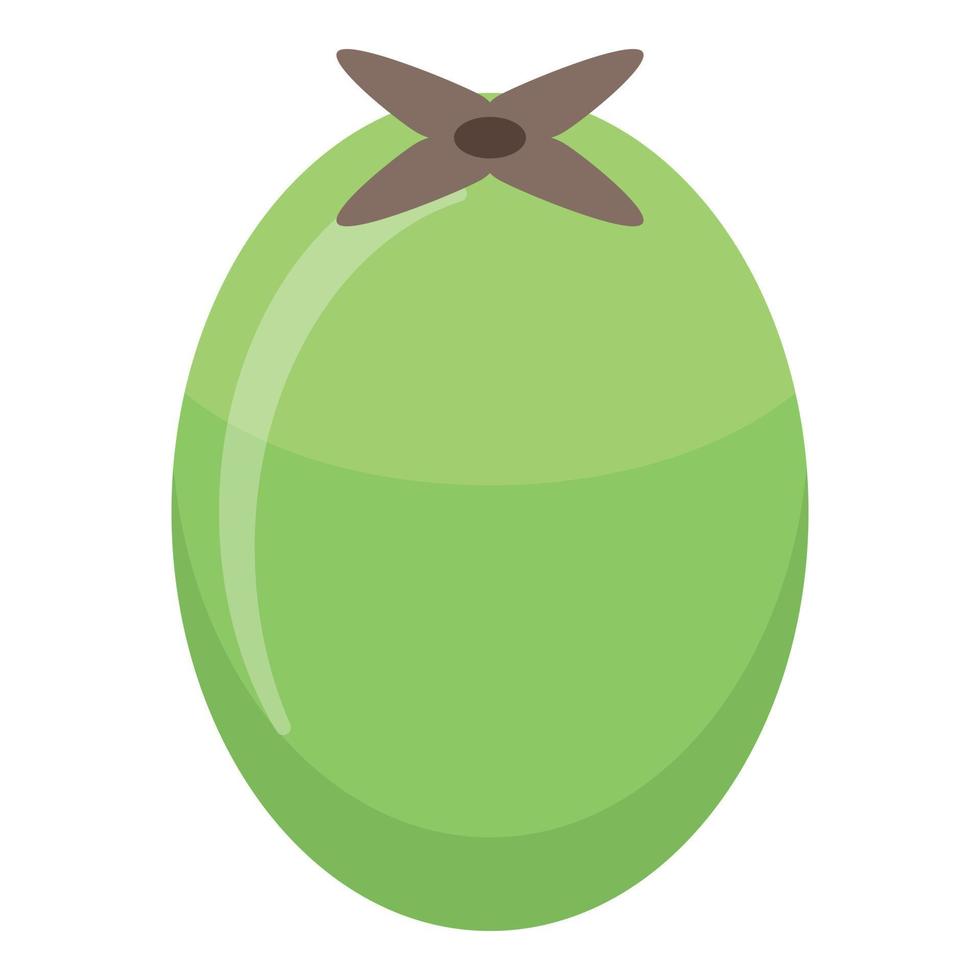 Whole feijoa icon, isometric style vector