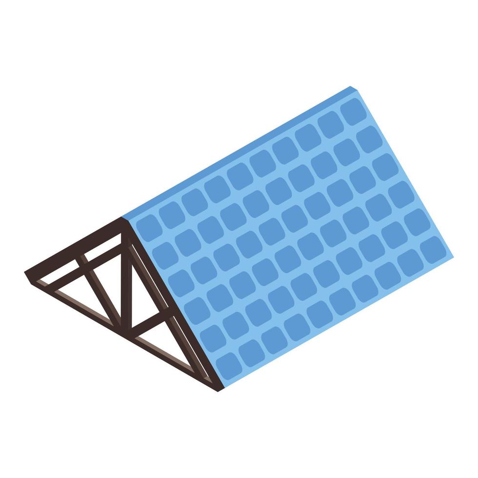 Blue roof icon, isometric style vector