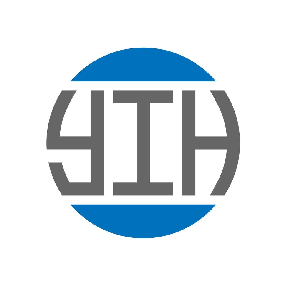 diseño de logotipo de letra yih sobre fondo blanco. yih creative iniciales círculo logo concepto. diseño de letra yih. vector