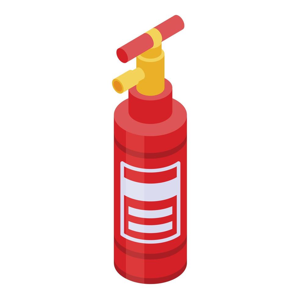 Fire extinguisher icon, isometric style vector