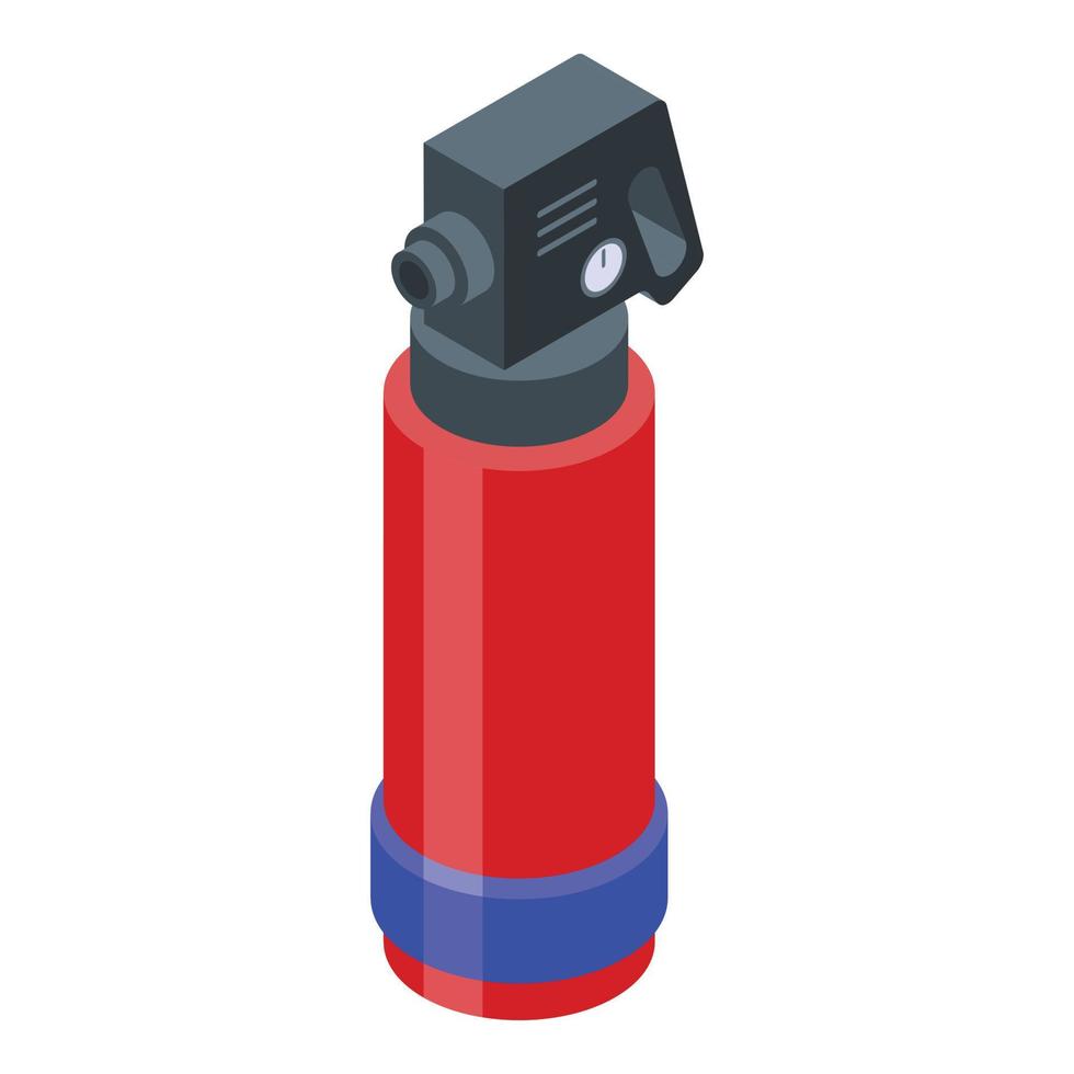 icono de equipo de extintor de incendios, estilo isométrico vector