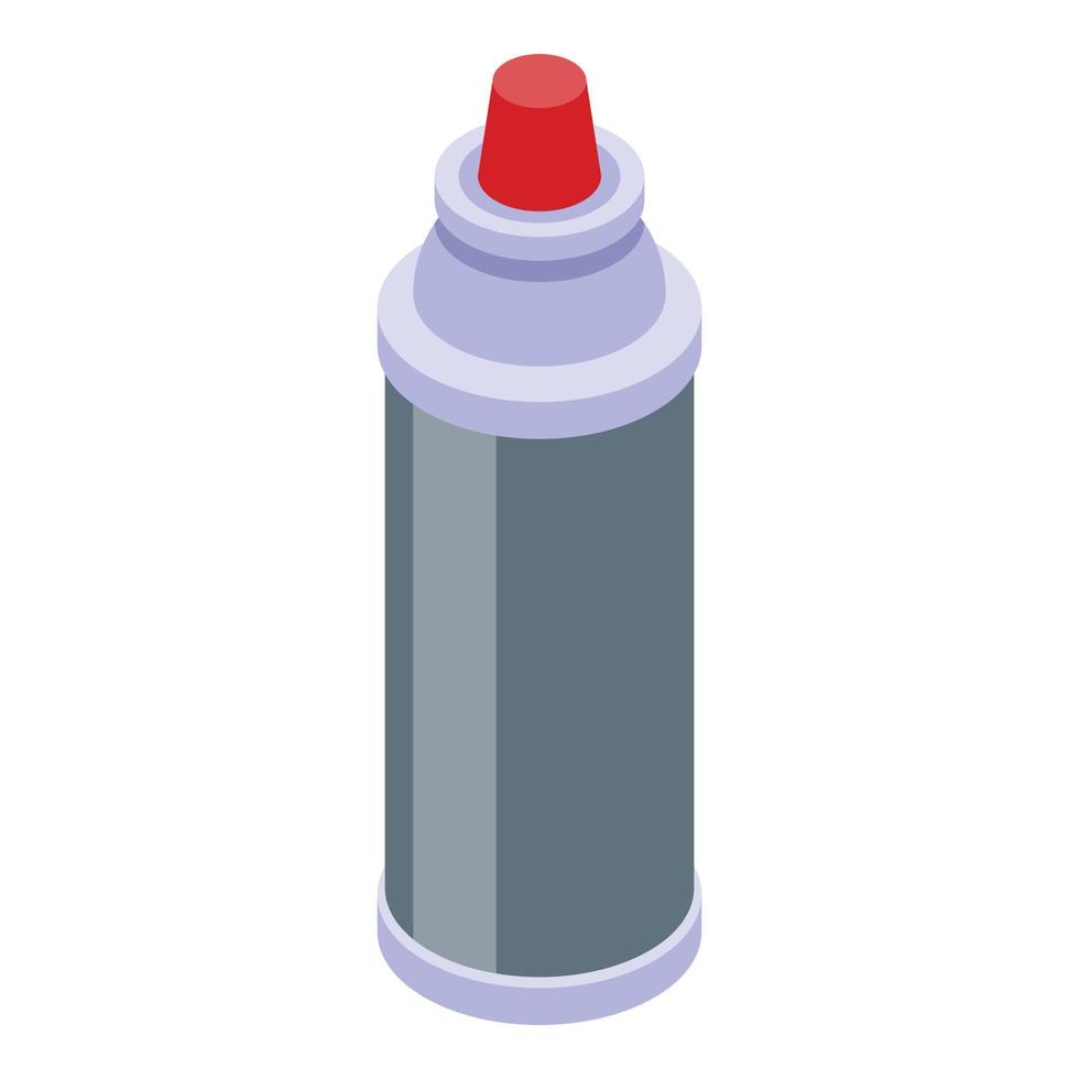 Gas liquid cylinder icon, isometric style vector