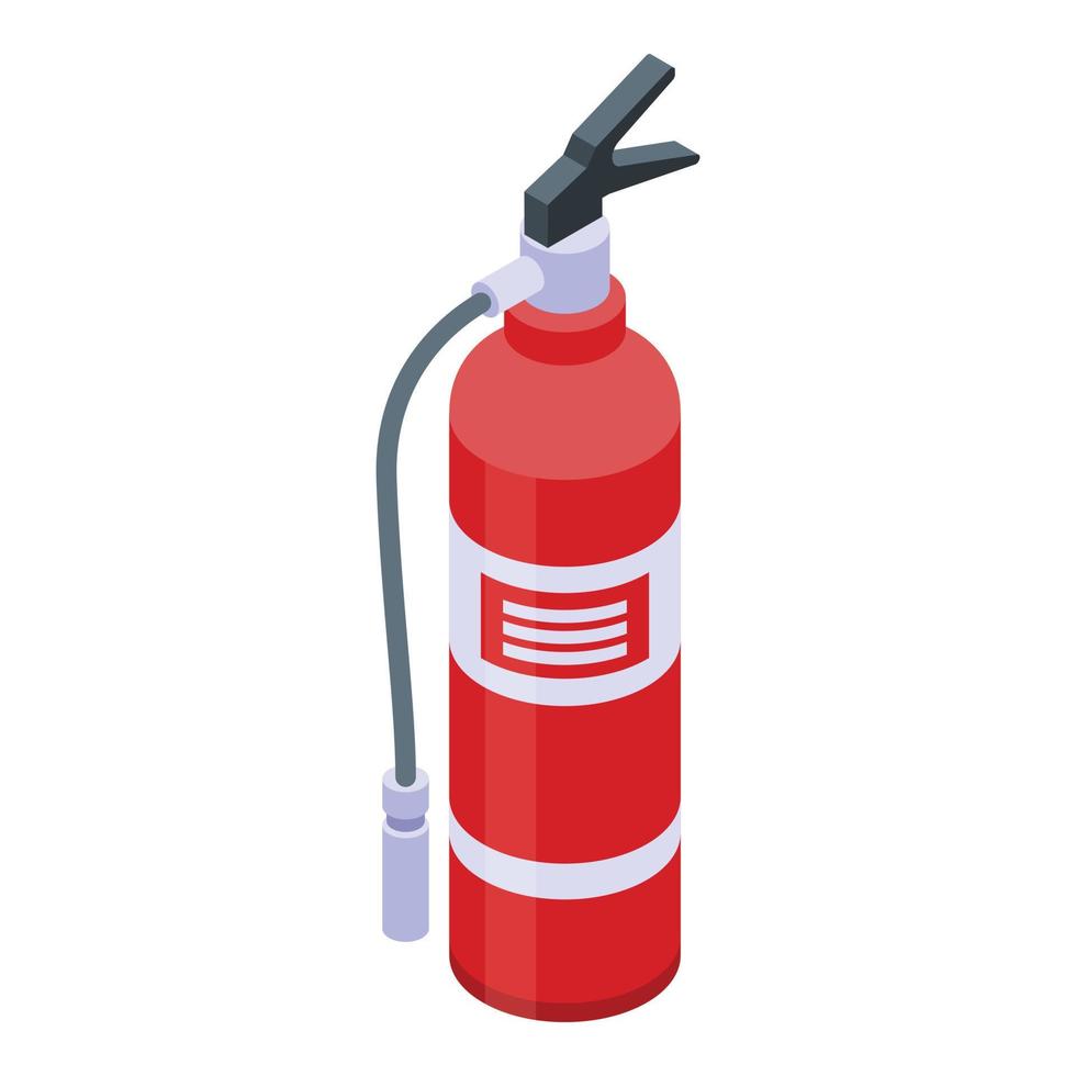 Prevention fire extinguisher icon, isometric style vector