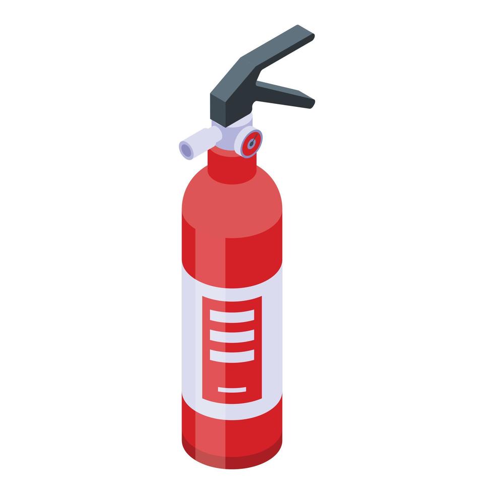 Foam fire extinguisher icon, isometric style vector