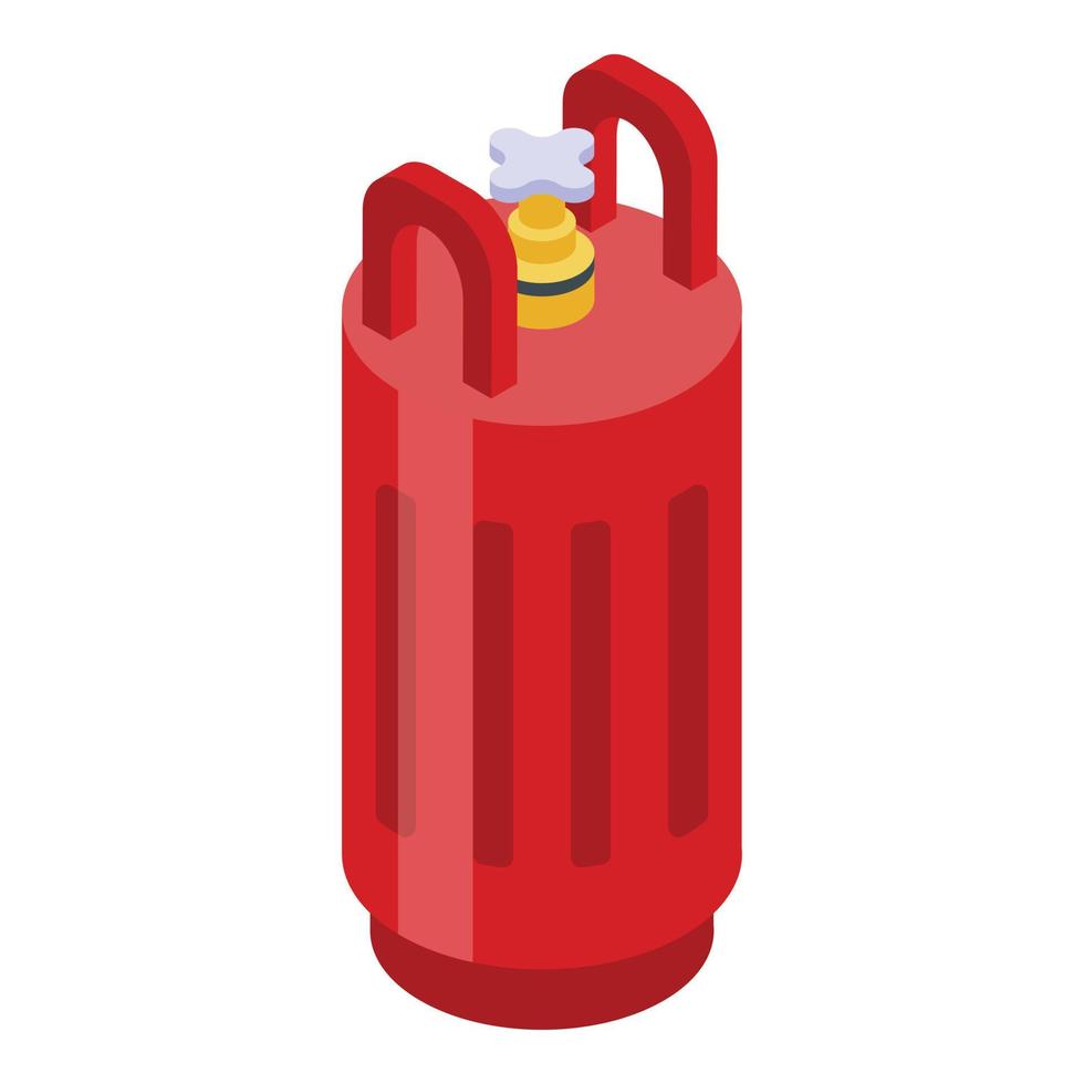 Gas tank icon, isometric style vector