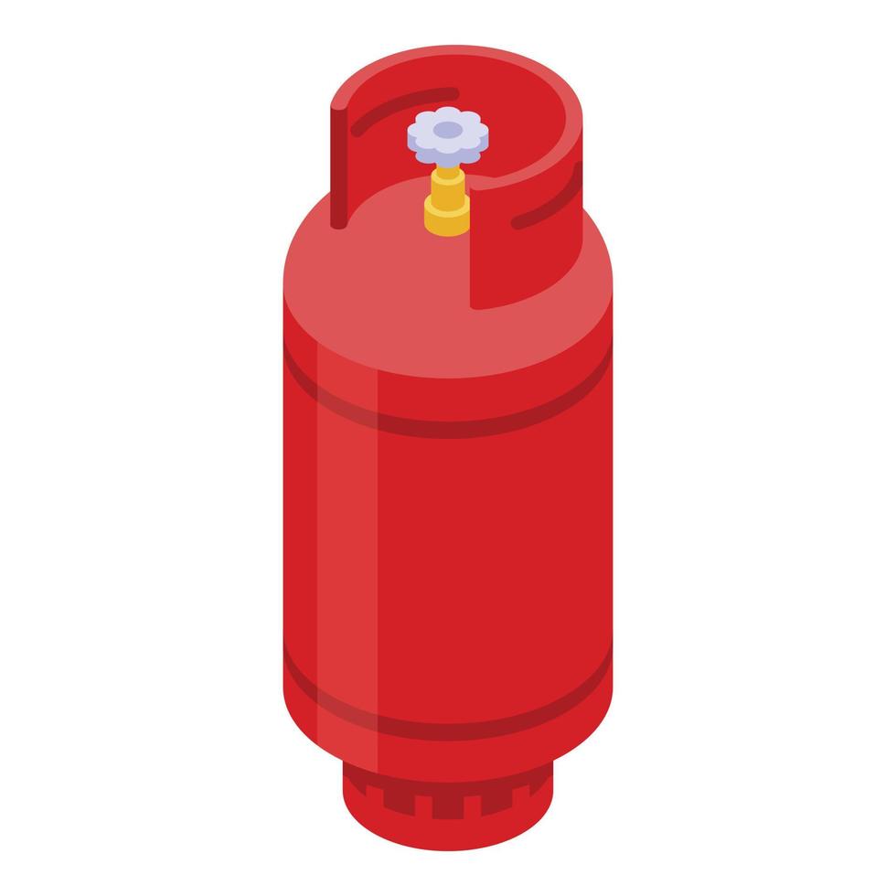 House gas cylinder icon, isometric style vector