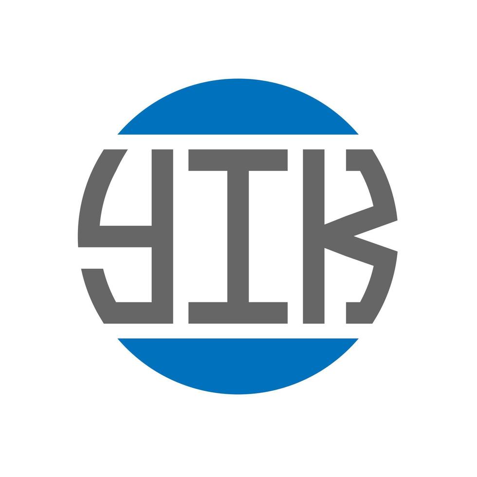 diseño de logotipo de letra yik sobre fondo blanco. concepto de logotipo de círculo de iniciales creativas yik. diseño de letras yik. vector