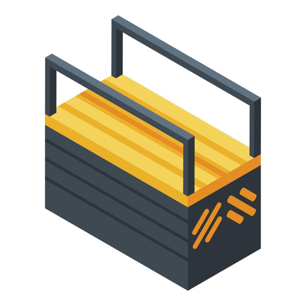 icono de caja de herramientas, estilo isométrico vector