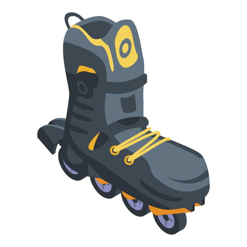 Safety inline skates icon, isometric style vector