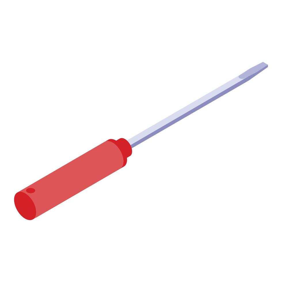 Line screwdriver icon, isometric style vector