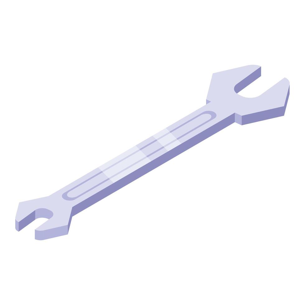 Wrench icon, isometric style vector