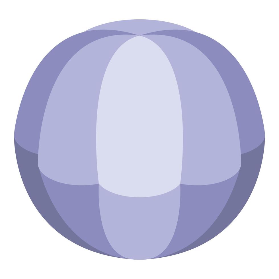 Clean mangosteen icon, isometric style vector