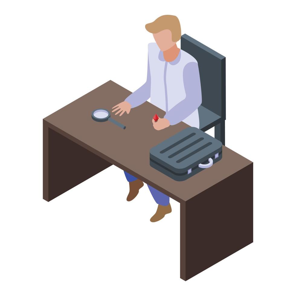 Jewelry hobby icon, isometric style vector