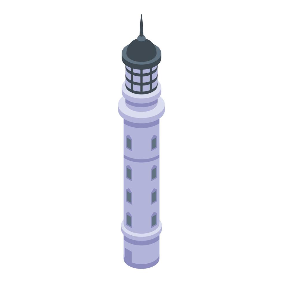 High lighthouse icon, isometric style vector