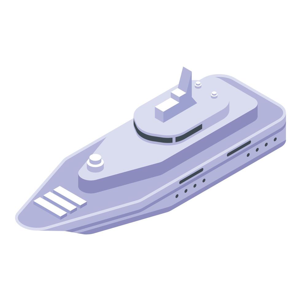 Ocean yacht icon, isometric style vector
