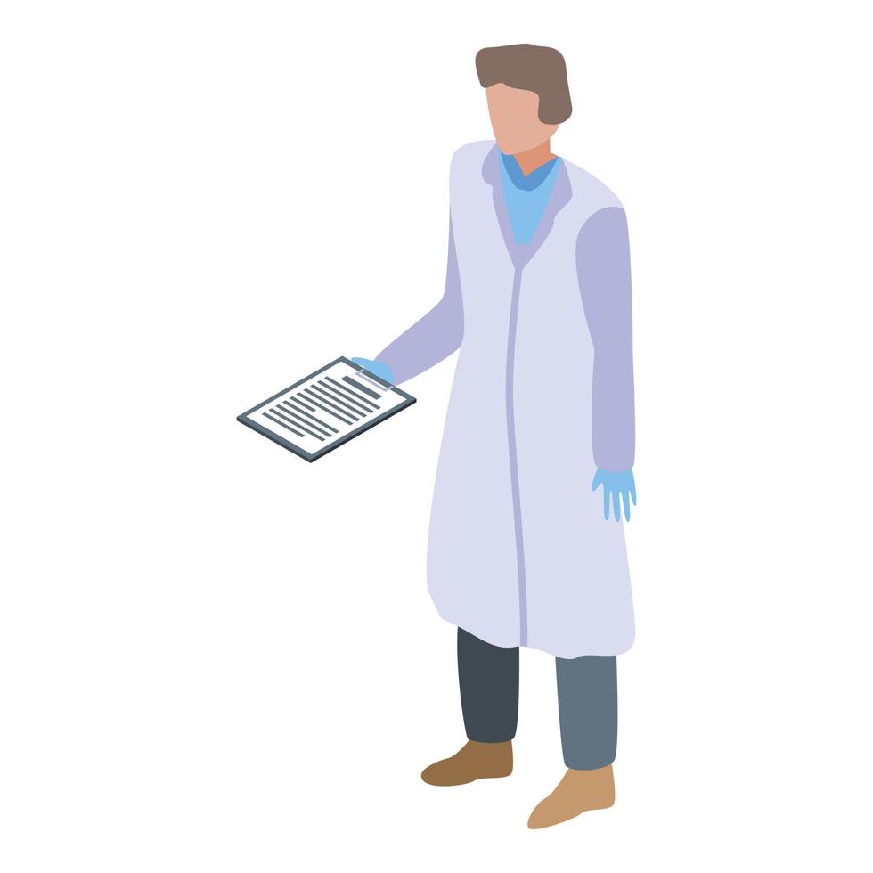 Lab biologman icon, isometric style vector